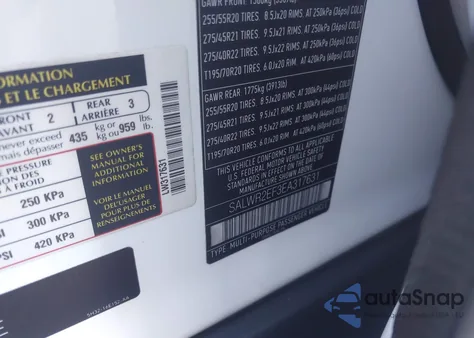 2014 Land Rover Range Rover Sport 5.0L V8 Supercharged z USA, uszkodzony, nr VIN SALWR2EF3EA317631